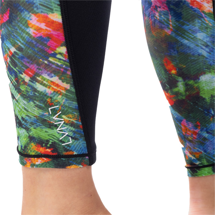 2024 Gul Womens Luna7 SUP Leggings LA8301-C1 - Black / Jungle